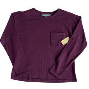 NWT TITLE NINE PURPLE LONG SLEEVE KNIT SHIRT SIZE S